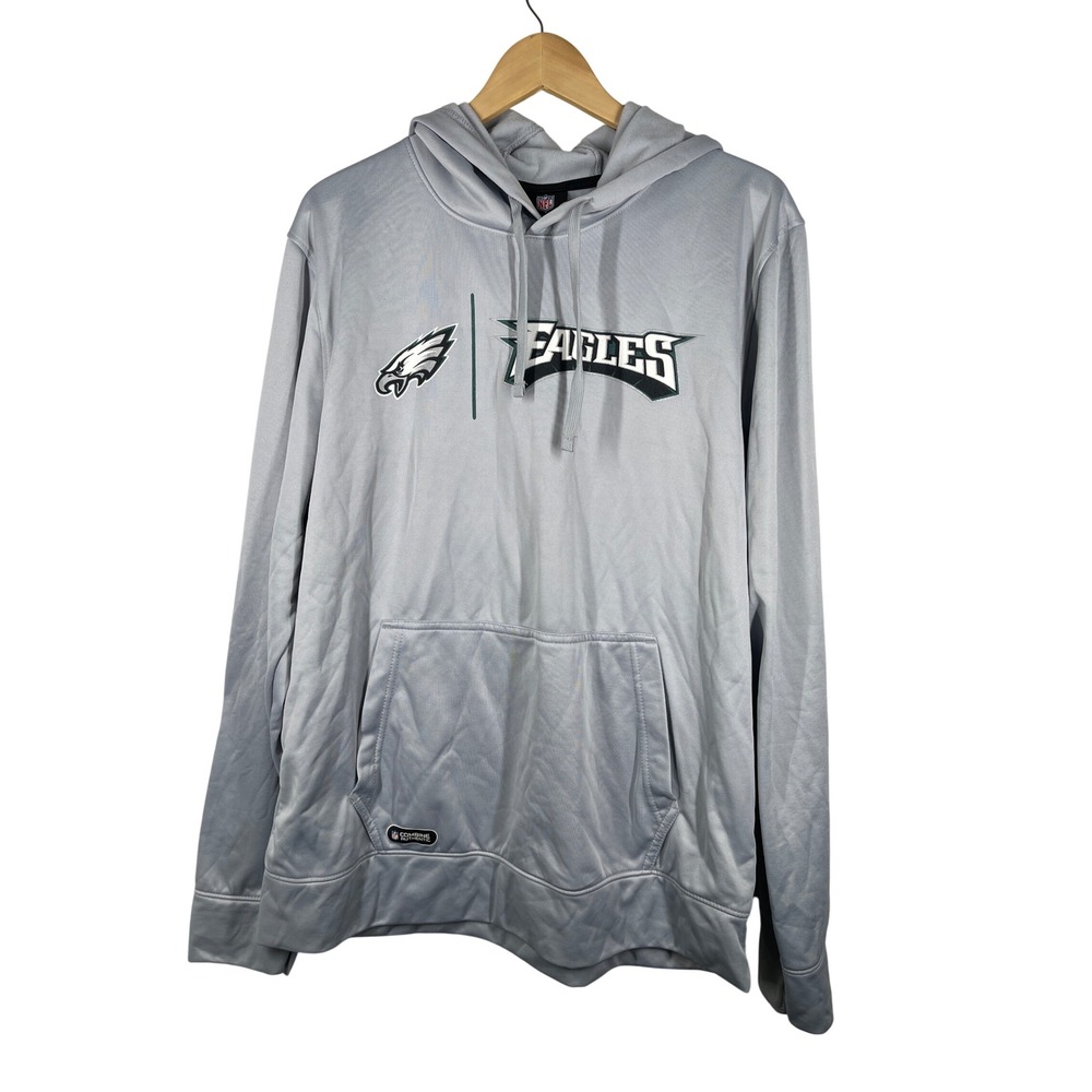 New Era NFL Philadelphia Eagles Hoodie Mens XL Gray Performance Sweatshirt